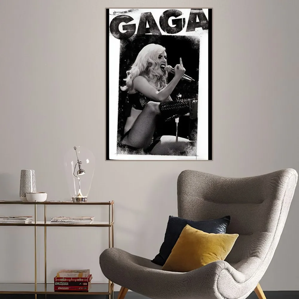 Lady Gaga Singer Poster Home Room Decor Living Room Bedroom Aesthetic Art Wall Painting Stickers