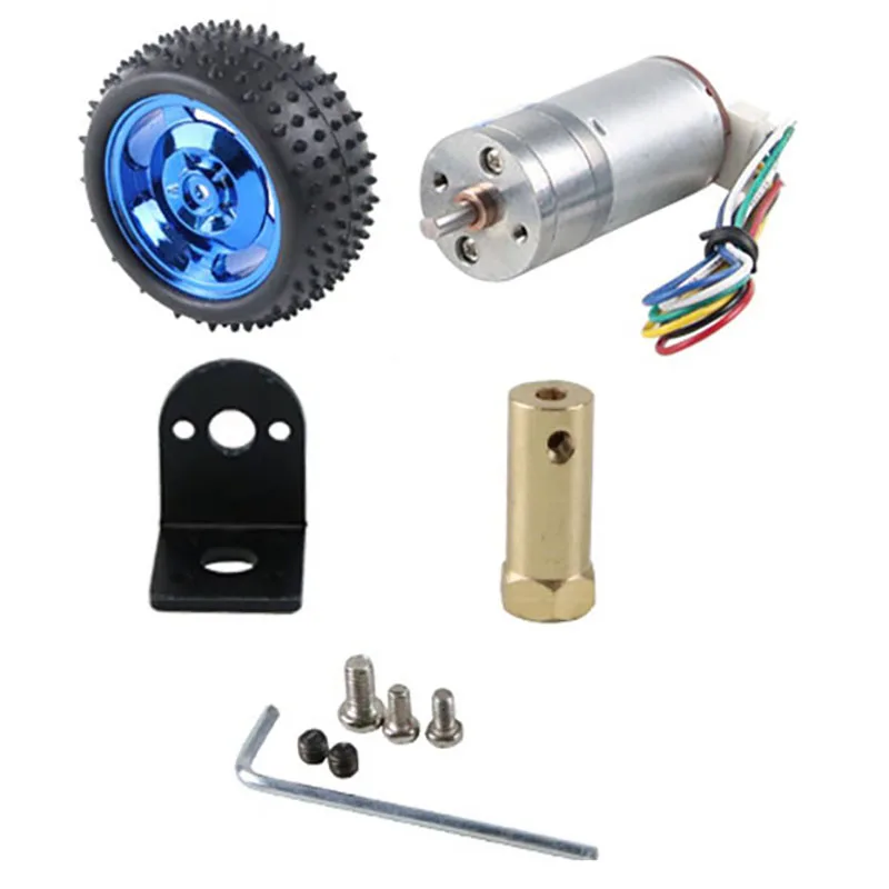 6V 12V 24V DC Encoder Gear Motor 85mm Vehicle Gear Motors Robot Parts Geared Motors Wheel Kit Set Gearmotors for Robot Toy Car