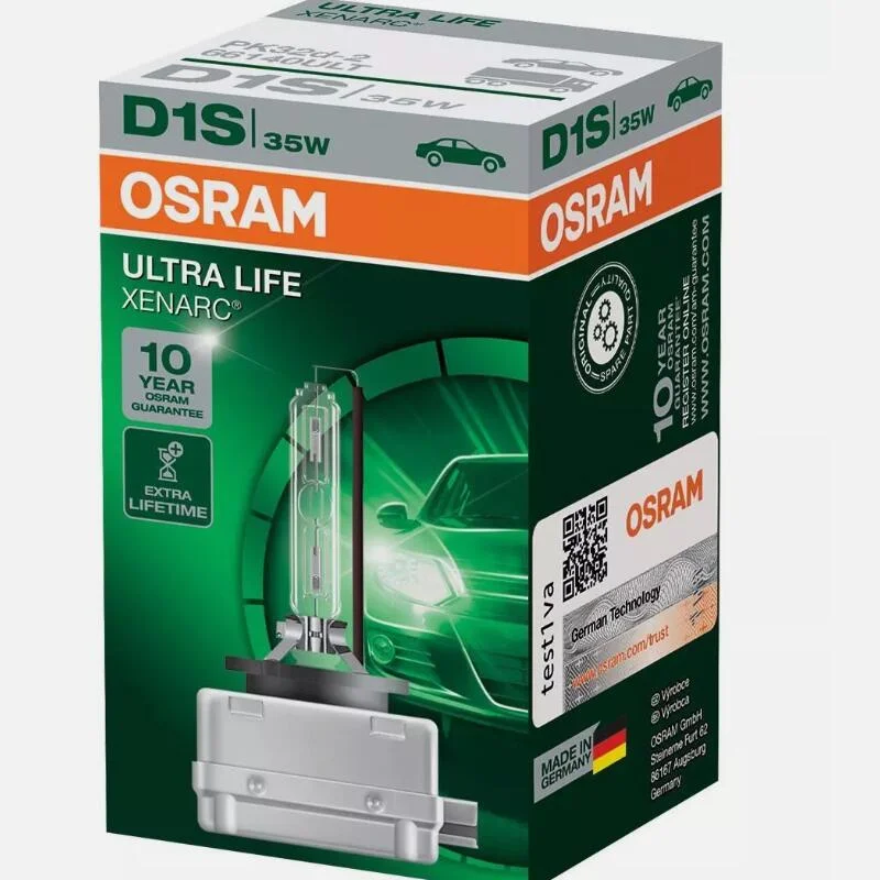 Free Shipping 1 PC D1S Osram D1S D2S D3S D4S ULTRA LIFE XENARC HID Xenon Gas Long Life Bulbs 10 YEAR GUARANTEE MADE IN GERMANY