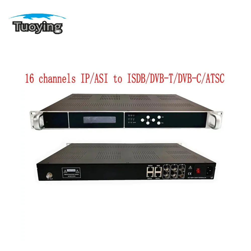 

8 16 24 IP to RF ASI to RF Cable TV front-end equipment DVB-T ATSC ISDBT DVB-C modulator IP output (SPTS output MPTS output)