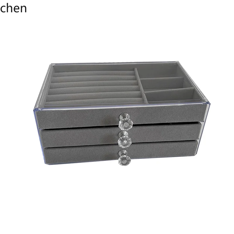 multi-layer drawer jewelry storage box new high-end anti-oxidation jewelry jewelry box