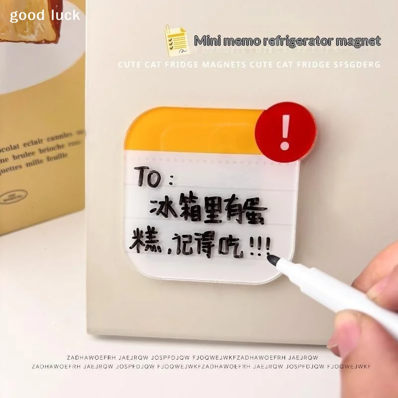 AnswerCreative Exclamation Mark Up Refrigerator Message Magnet Reusable Acrylic Memo Board Kitchen Home Decor Fridge Magnet