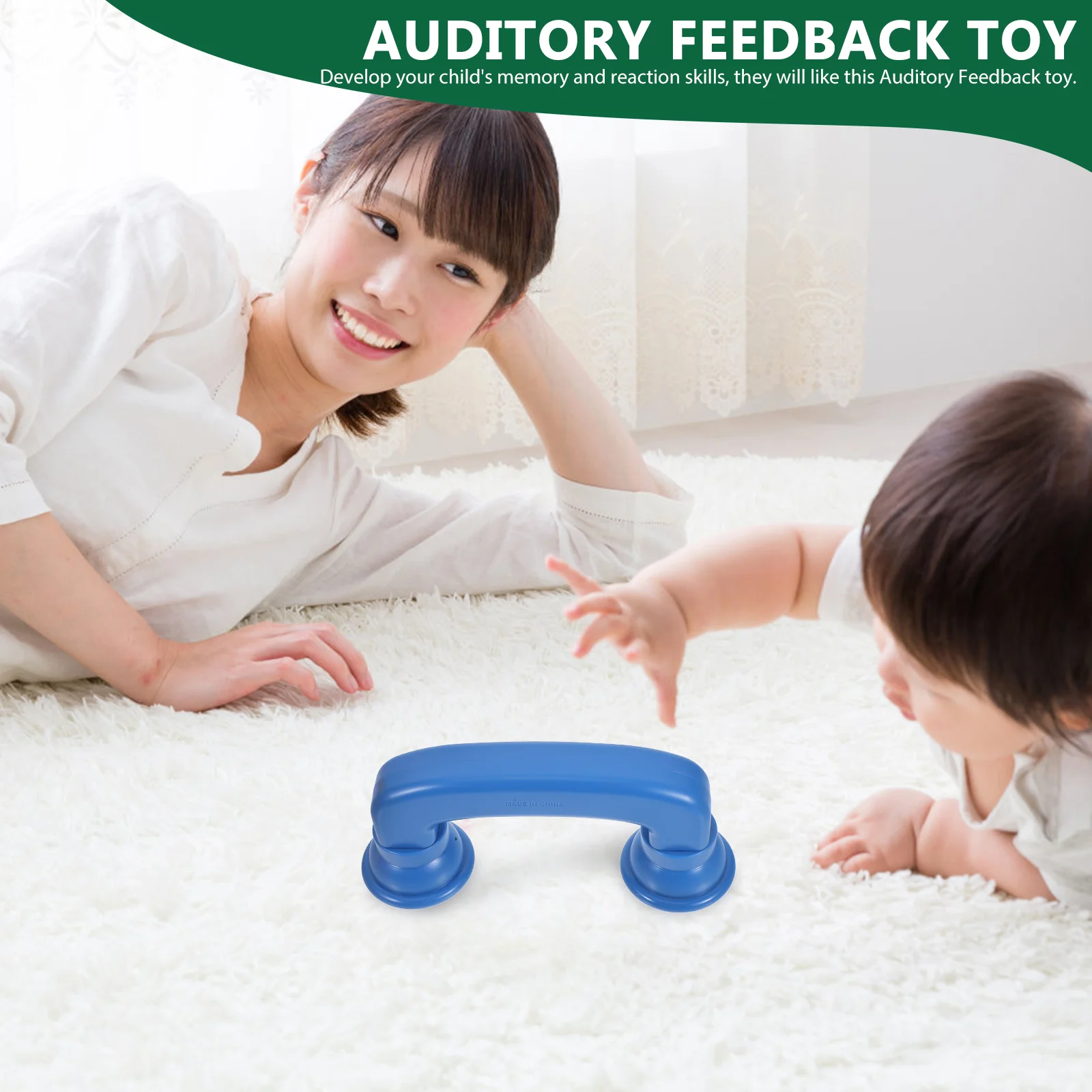 4 Pcs Auditory Feedback Toys Sound Phone Kids Telephone Colored Educational Play Equipment Pretend Preschool ABS Material Early