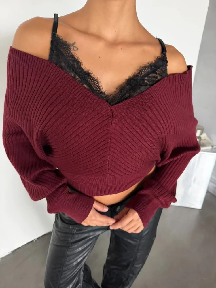 Thumbnail 4 - #24 Trending Womens Cropped Knit Sweaters Right Now