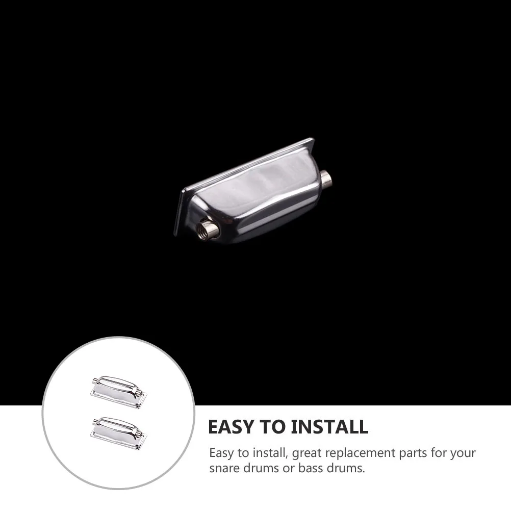 

2Pcs Snare Drum Lug Tension Rods Connector Hooks Metal Double-end Ear Replacement Parts Durable Long Lasting Use