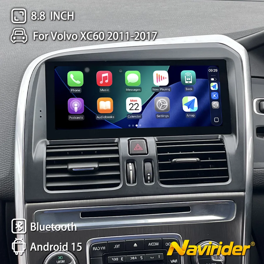 Wireless Carplay For Volvo XC60 2011-2017 8.8Inch Carplay Audio Smart Screen 4G Head Unit Bluetooth Auto Stereo Touch Screen RHD
