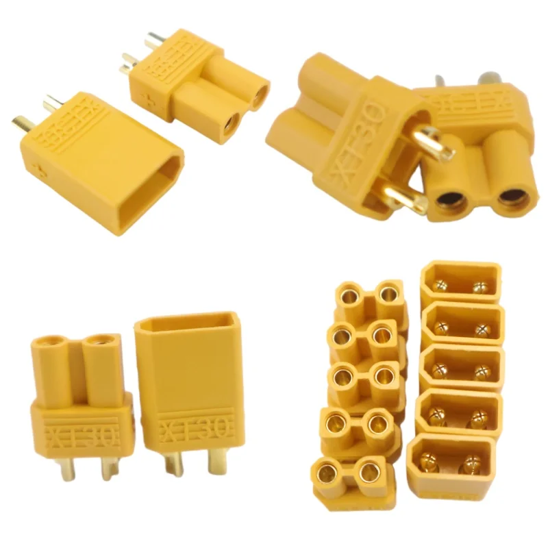 5 Pairs  XT30 XT30U Plug Male Female Bullet Connector XT30U-F XT30U-M for RC Lipo Battery Quadcopter Multicopter Aircraft Parts