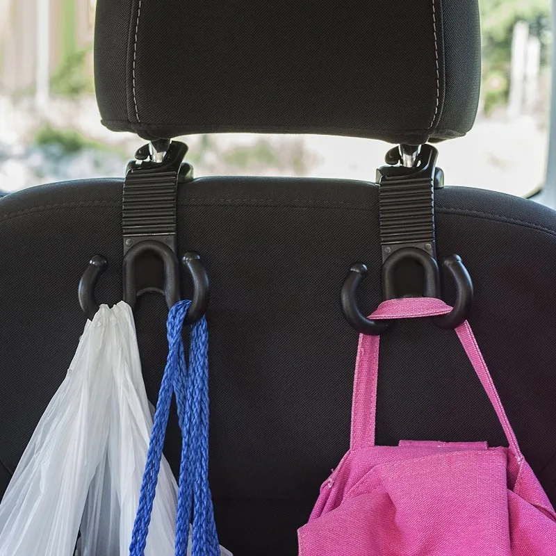 2pcs Car Hook, Car Seat Back Hook, Multi-function Storage Hook Car Backrest Hanger Holder Water Bottle