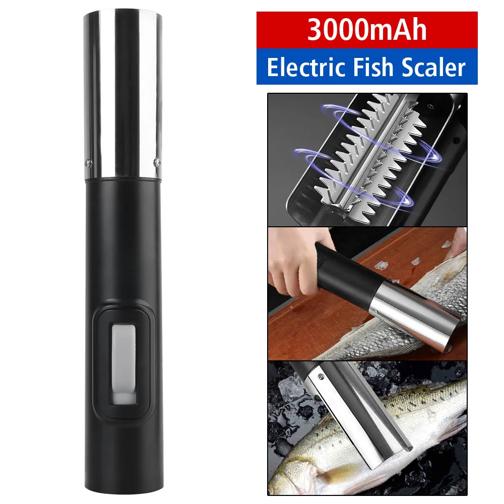 Herramientas para mariscos, limpiador de pescado, escalador de pescado, raspador de pescado inalámbrico, limpiador, escalador de pescado eléctrico portátil inalámbrico