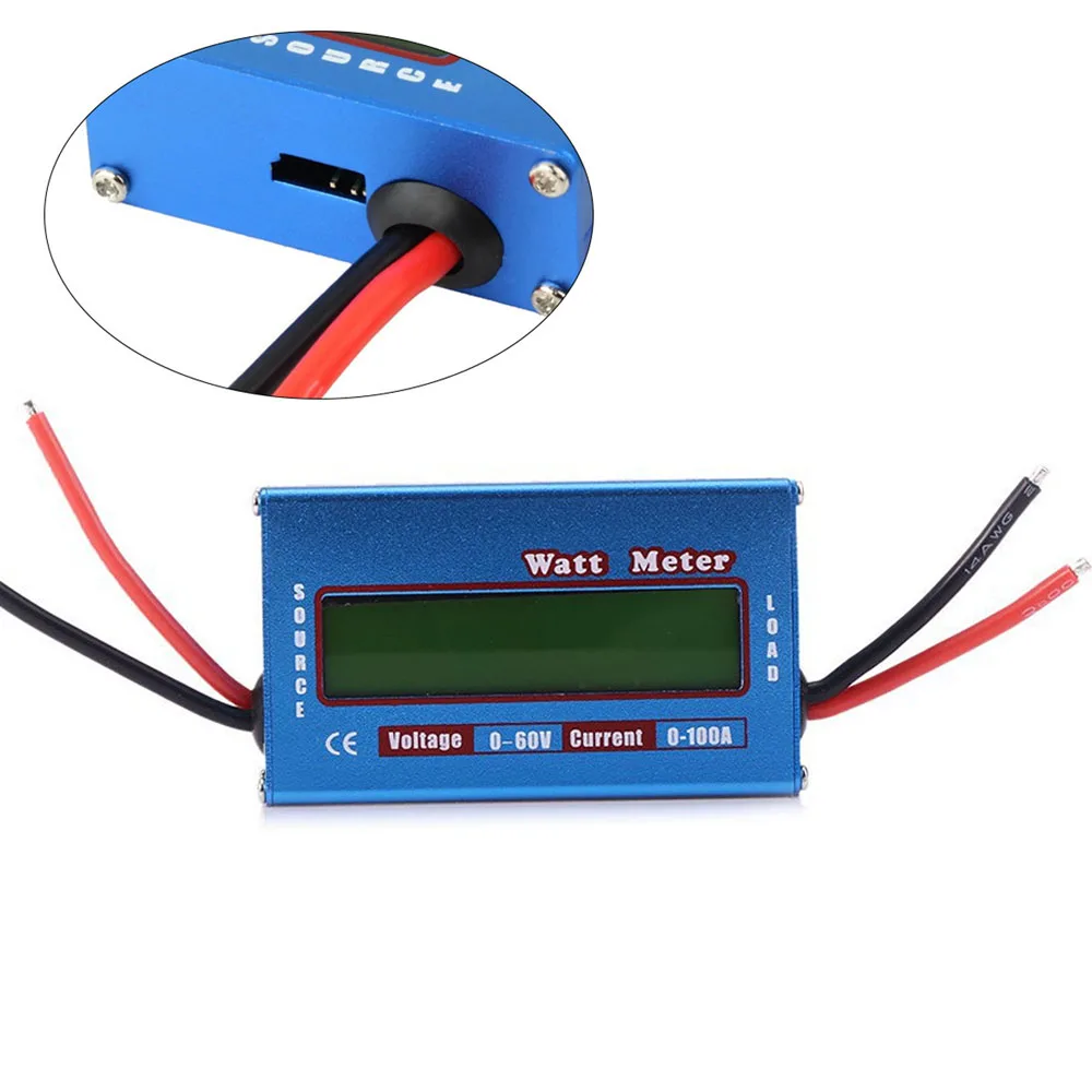 

DC Power Analyser 4.8-60V 0-100A Watt Volt Amp Meter Solar Wind Analyzer LCD Digital Current Voltage Energy Meter