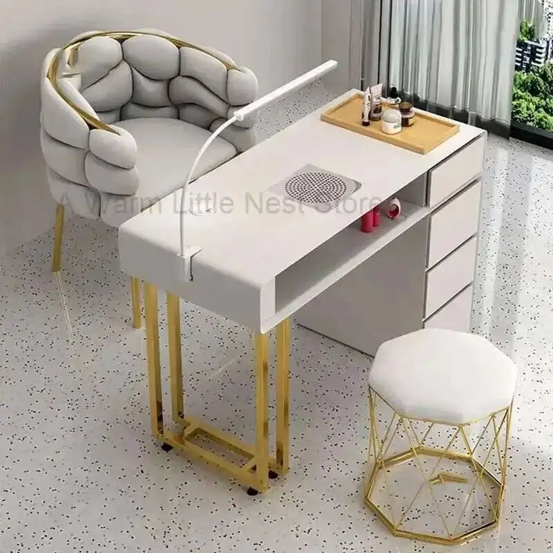 

Beauty for Nordic Creative Desk Nail Tables Salon Professional Manicure Table Cream Style Salon Furniture Manicure Nail Table