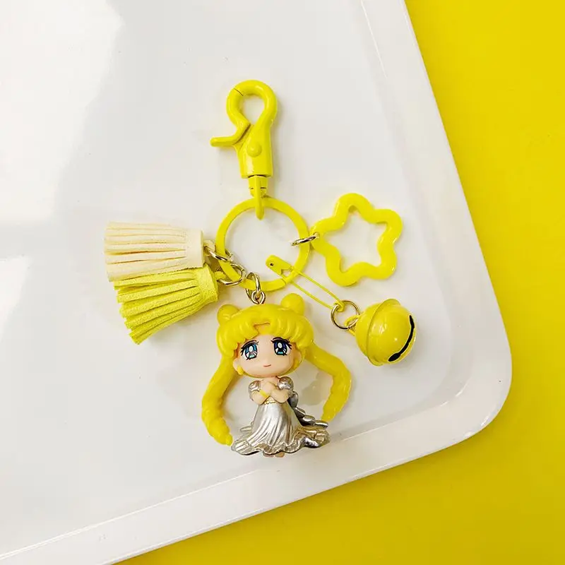 Sailor Moon Anime Peripheral Kawaii Keychain Female Ins Style Girly Heart Car Keychain Pendant Cute Couple Keychain Wholesale - view 4