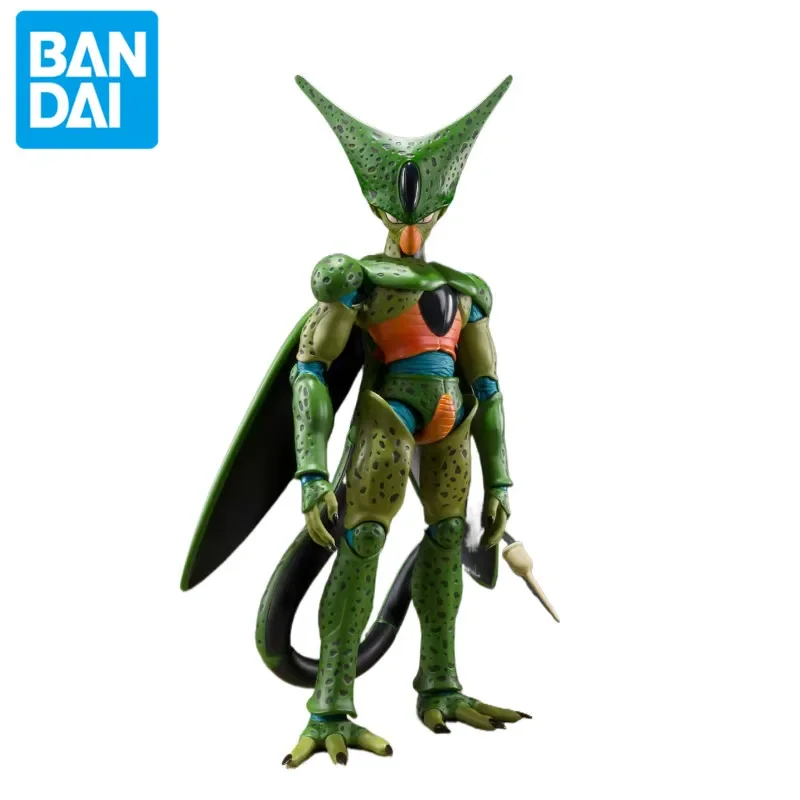 Genuine Bandai Anime Dragon Ball Z S.H.Figuarts Shahru Cell First Form PVC Action Figure 17cm Toy Gift Model Collection