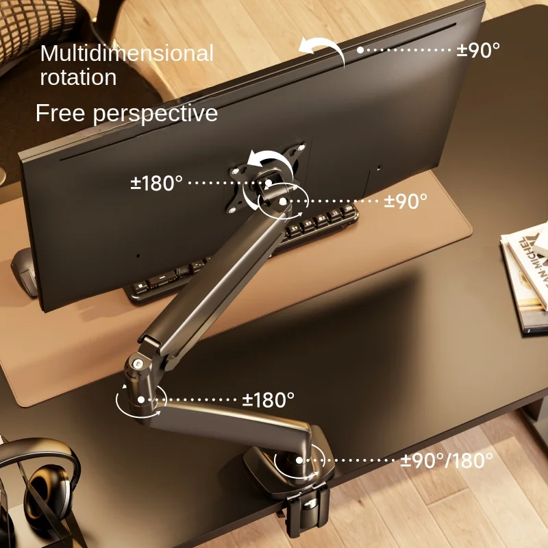 Large Bearing Display Bracket Mechanical Cantilever Computer Auxiliary Screen Lifting Base Elevated Rack