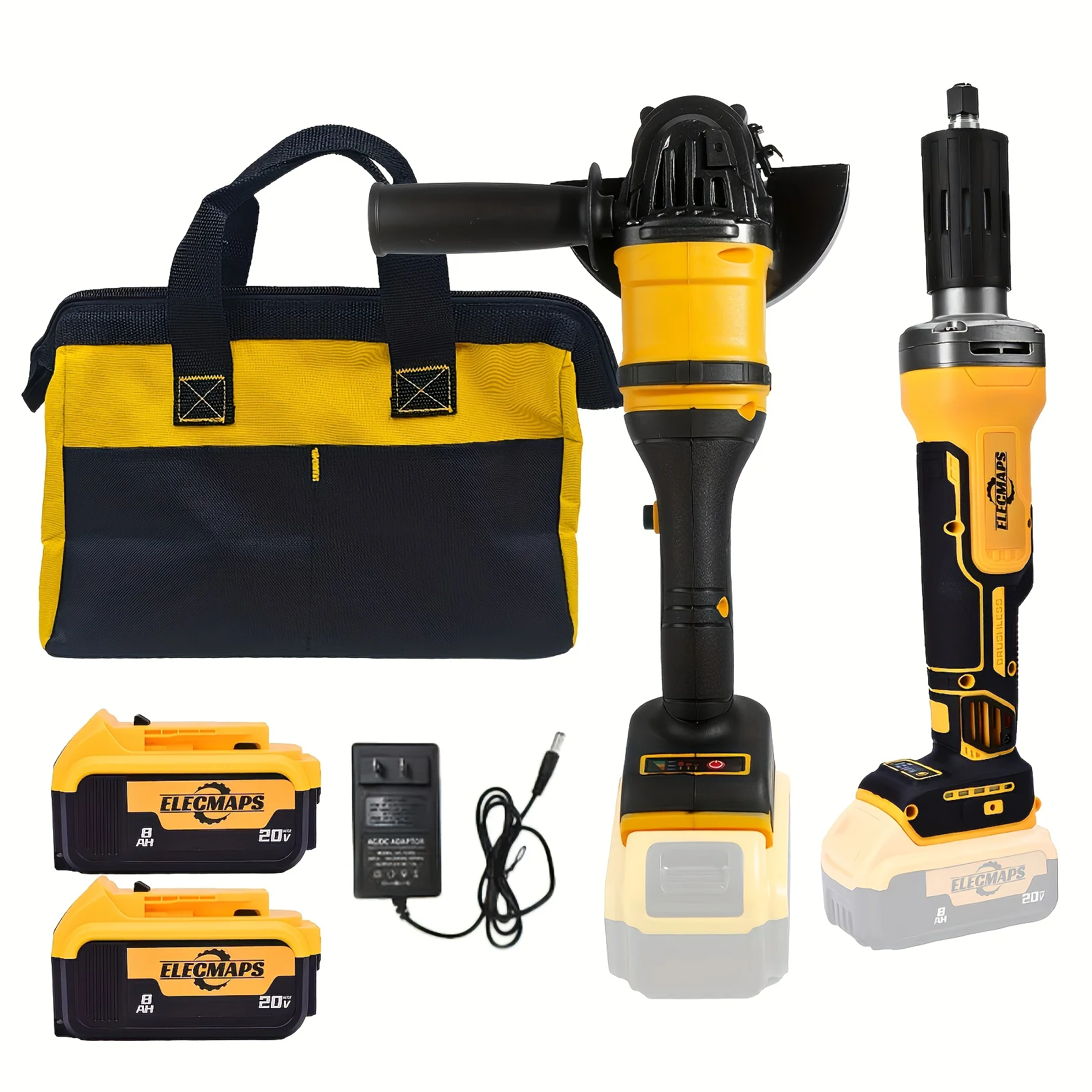 

High-Powered Brushless Straight Grinder for Dewalt 20V Max Battery, 1/4-Inch Precision Chuck, 11, 000 RPM Brushless Motor, Straight Grinder for Rust Removal, Grinding, Polishing, Deburring