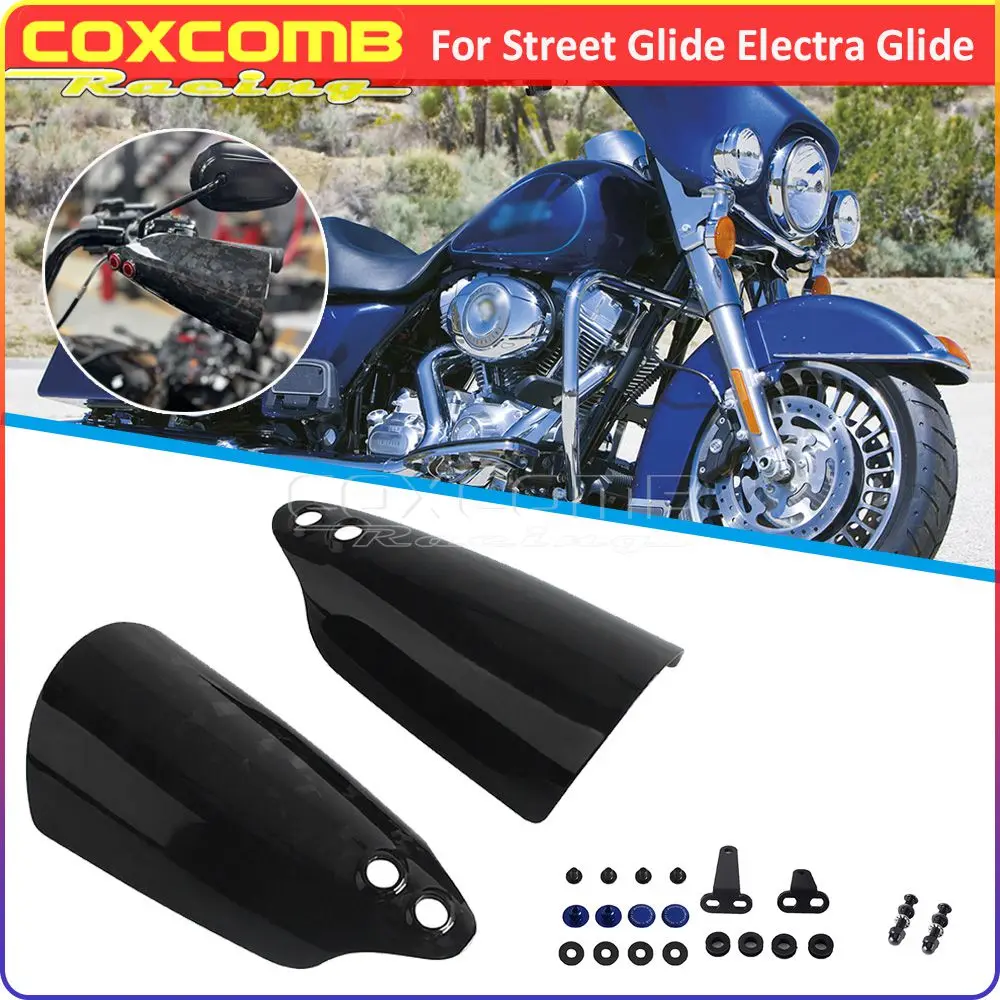 For Harley Street Glide FLHX CVO FLHXSE Electra Glide Standard FLHT FLHTP Handguard Shield Hand Guard Protector Wind Deflectors