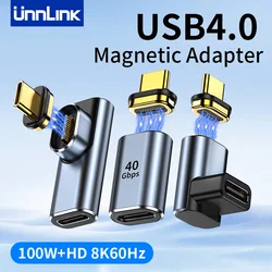 Unnlink USB Type C Adapter Magnetic 40Gbps 8K60Hz 100W USB4  Extension Converter Compatible Thunderbolt 4/3 for Macbook iPhone15