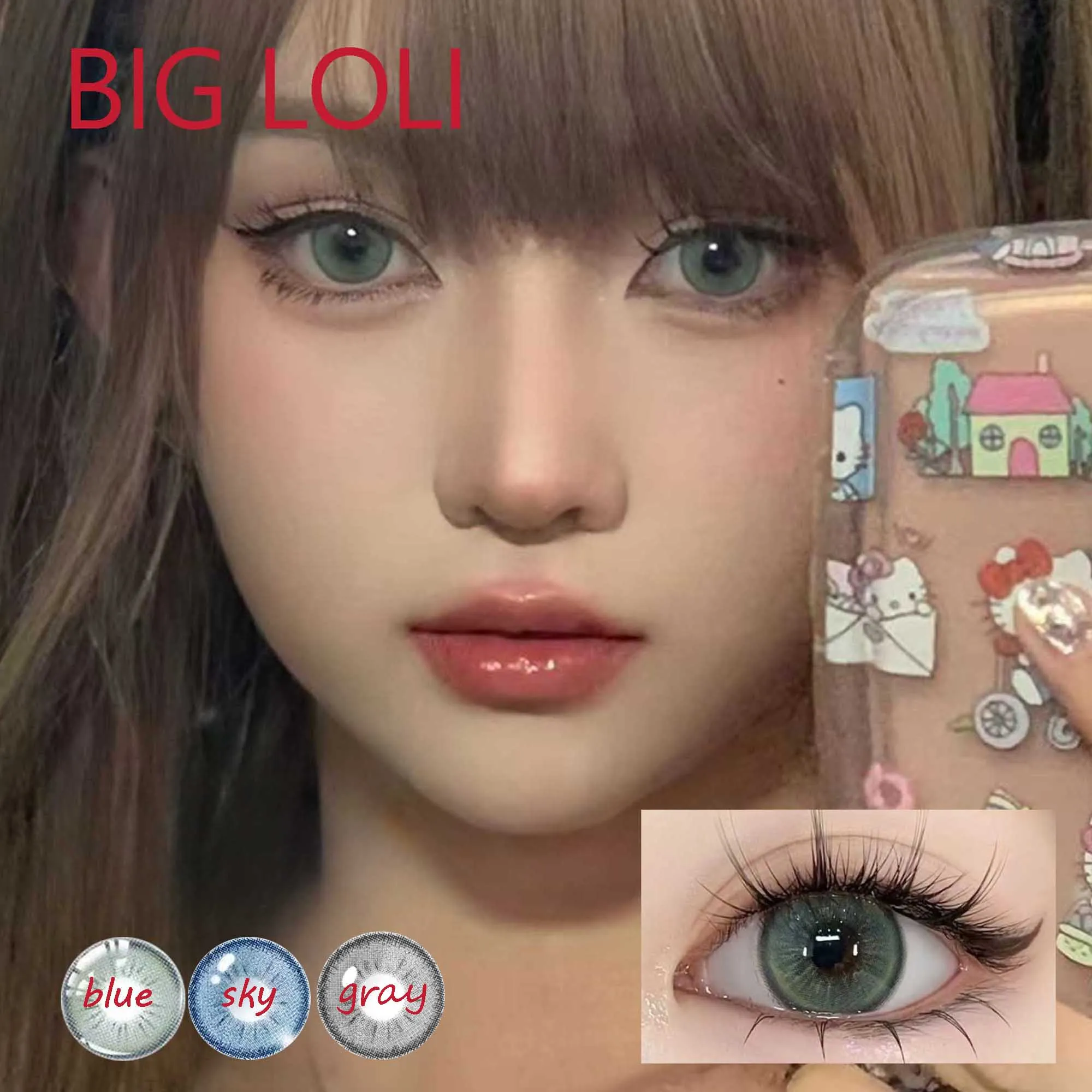 14.50mm Soft Contacts Lenses for Eye Color Change with Power Dolly Eyewear Accessories lentes de contacto Big Loli