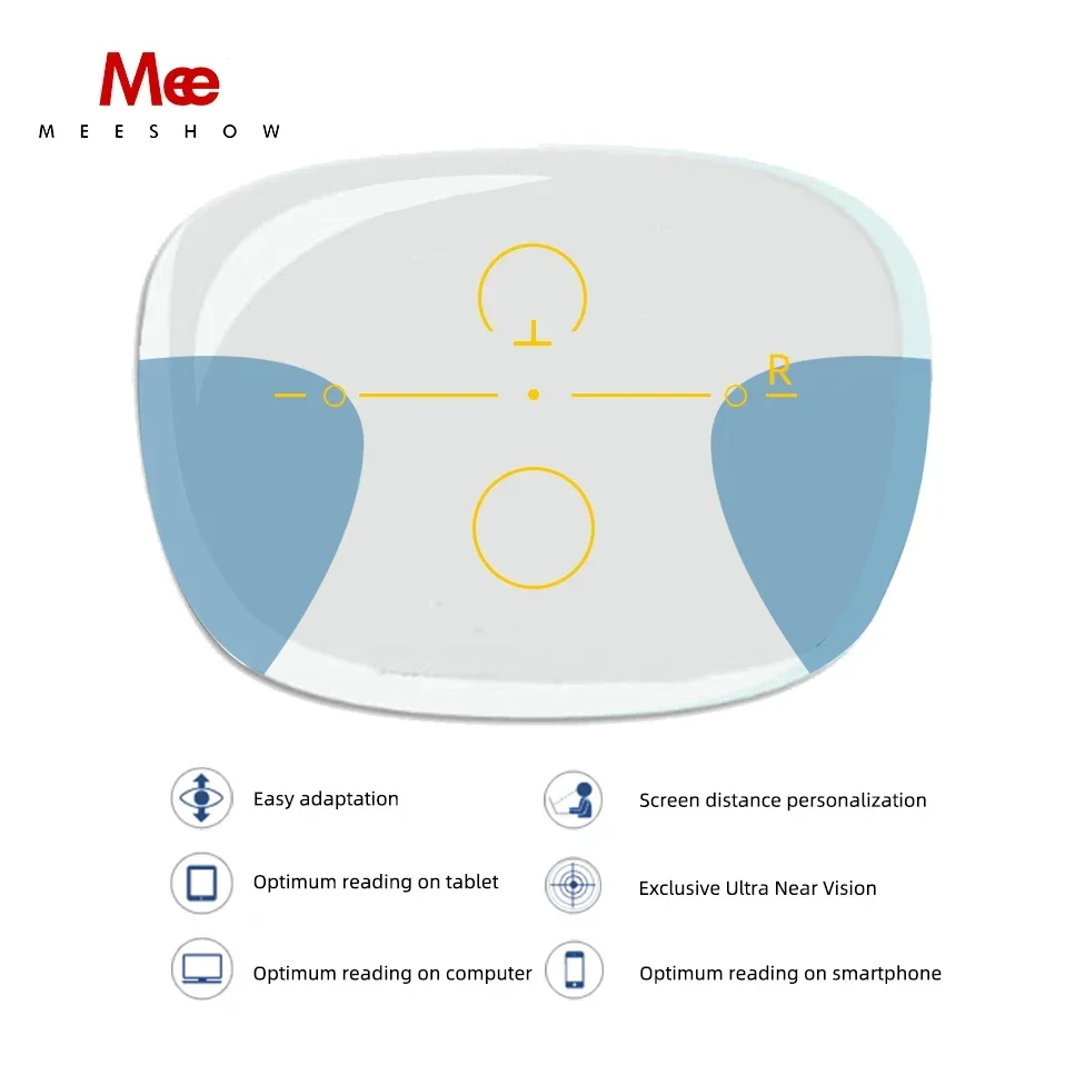 1.56 1.60 1.67 Progressive lenses Office multifocus Lenses with Wide sight intermediate Distance business custom optical  Lens