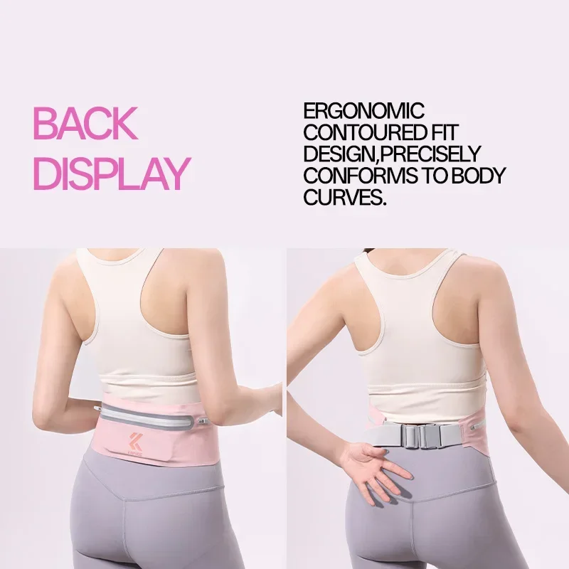 حقيبة خصر رياضية من KAPVOE للجري وركوب الدراجات مقاومة للماء وتصميم متعدد الجيوب، حقيبة خصر جديدة وخفيفة الوزن للياقة البدنية في الهواء الطلق