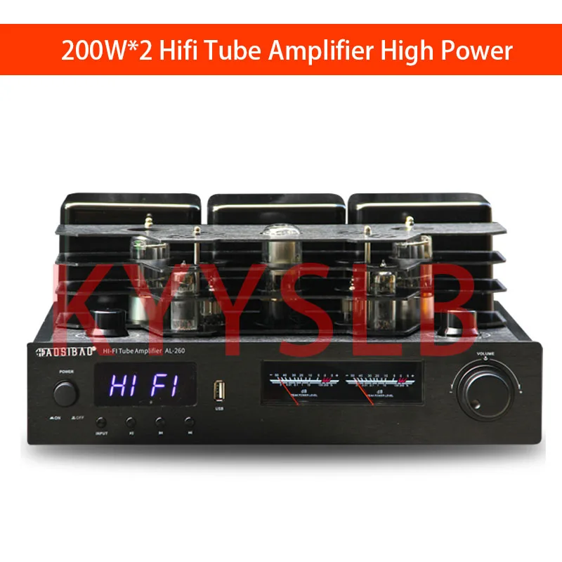 

400W Hifi Tube Amplifier High Power Fever Amplifier Auido Speaker Amplifier Home Theater Bluetooth 5.0 with Fiber Coaxial