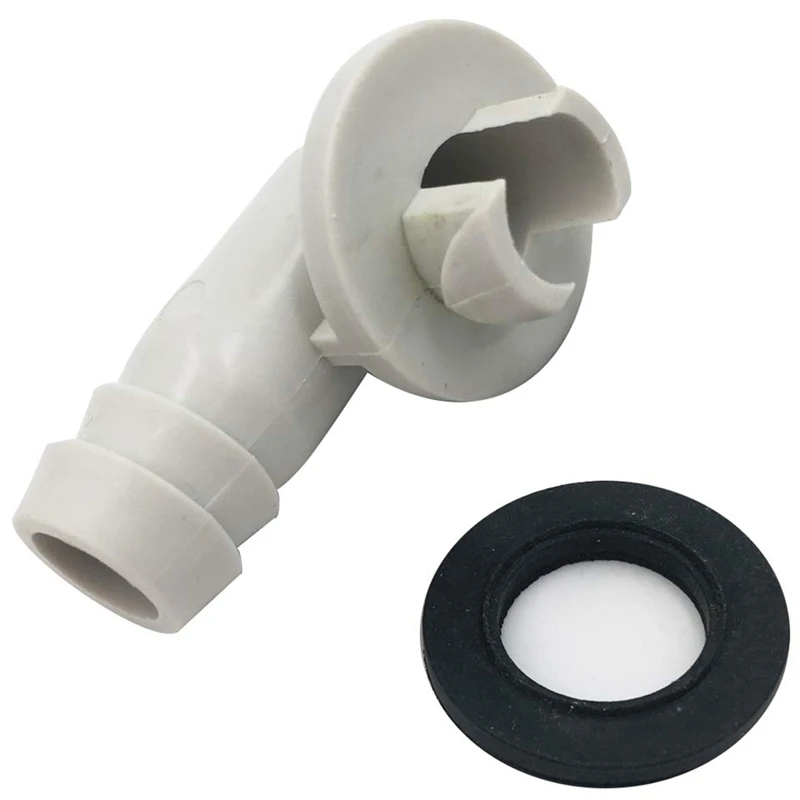 Air Conditioner Ac Drain Hose Connector Elbow Fitting with Rubber Ring for Mini-Split Units and Window Ac Unit 3/5 Inch(15Mm)