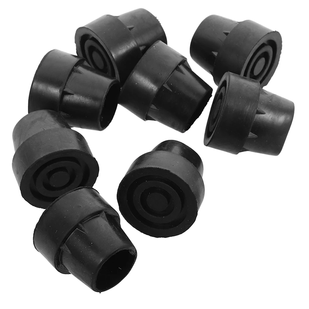 

8pcs Anti-slip Cushion Cover Black Rubber Replacement Legs for Trampoline Tube Leg Caps Suitable Toys Activities