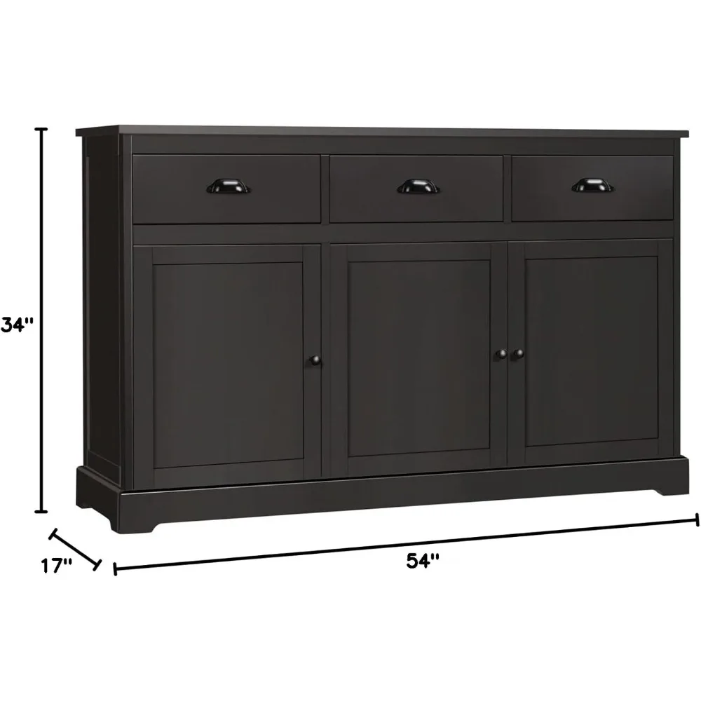 Drawer Restaurant Sideboard Buffet Cabinet Home Office Kitchen Storage Cupboard