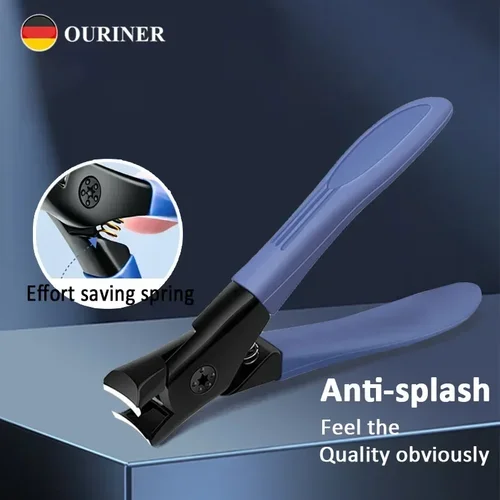 Ouriner 스테인리스 스틸 손톱깎이, 초광각 턱 개방, 휴대용 손가락 손톱깎이, 신제품