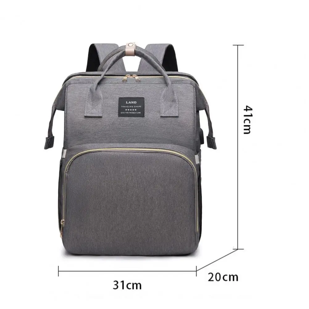 Bolsa de fraldas de grande capacidade para bebê, mochila para mamãe com arco, espaçosa, organizada, Essentials, sacolas de viagem