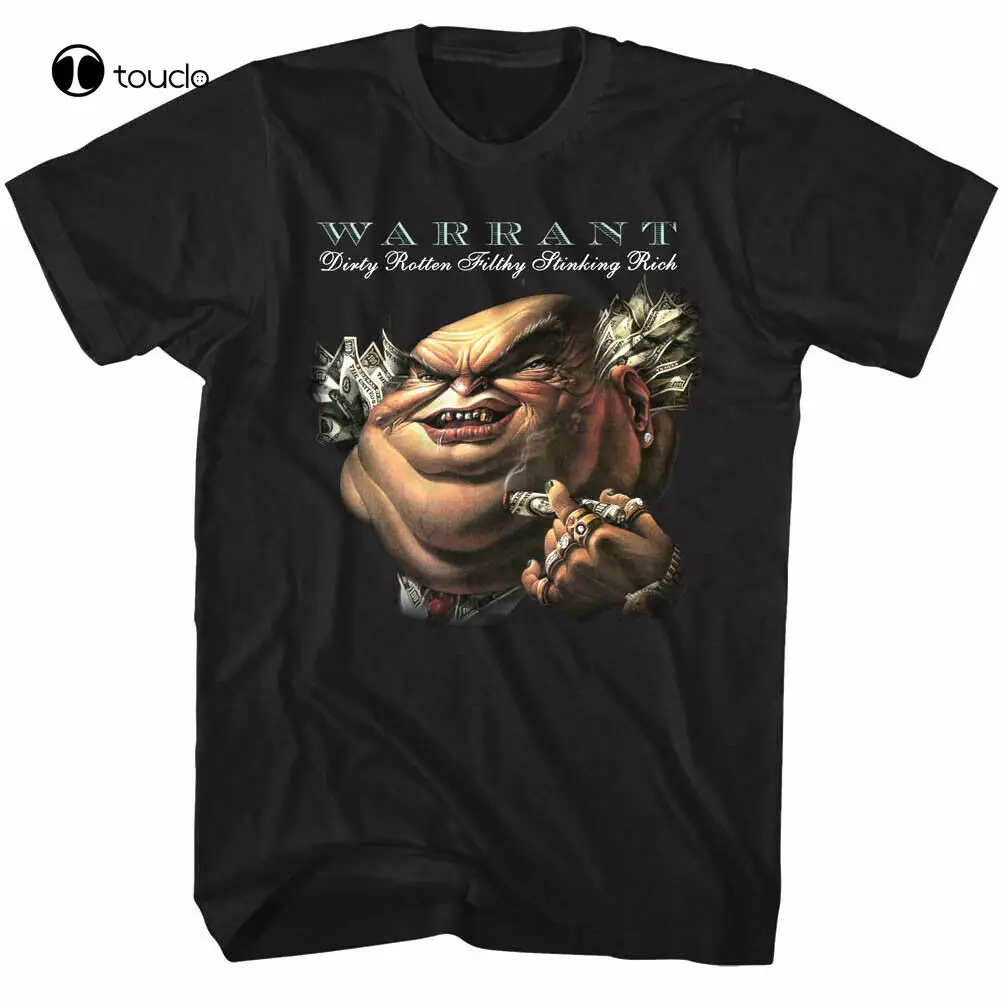 Warrant Dirty Rotten Filthy Stinking Rich Album Cover Mens T Shirt Concert Merch Tee Shirt unisex