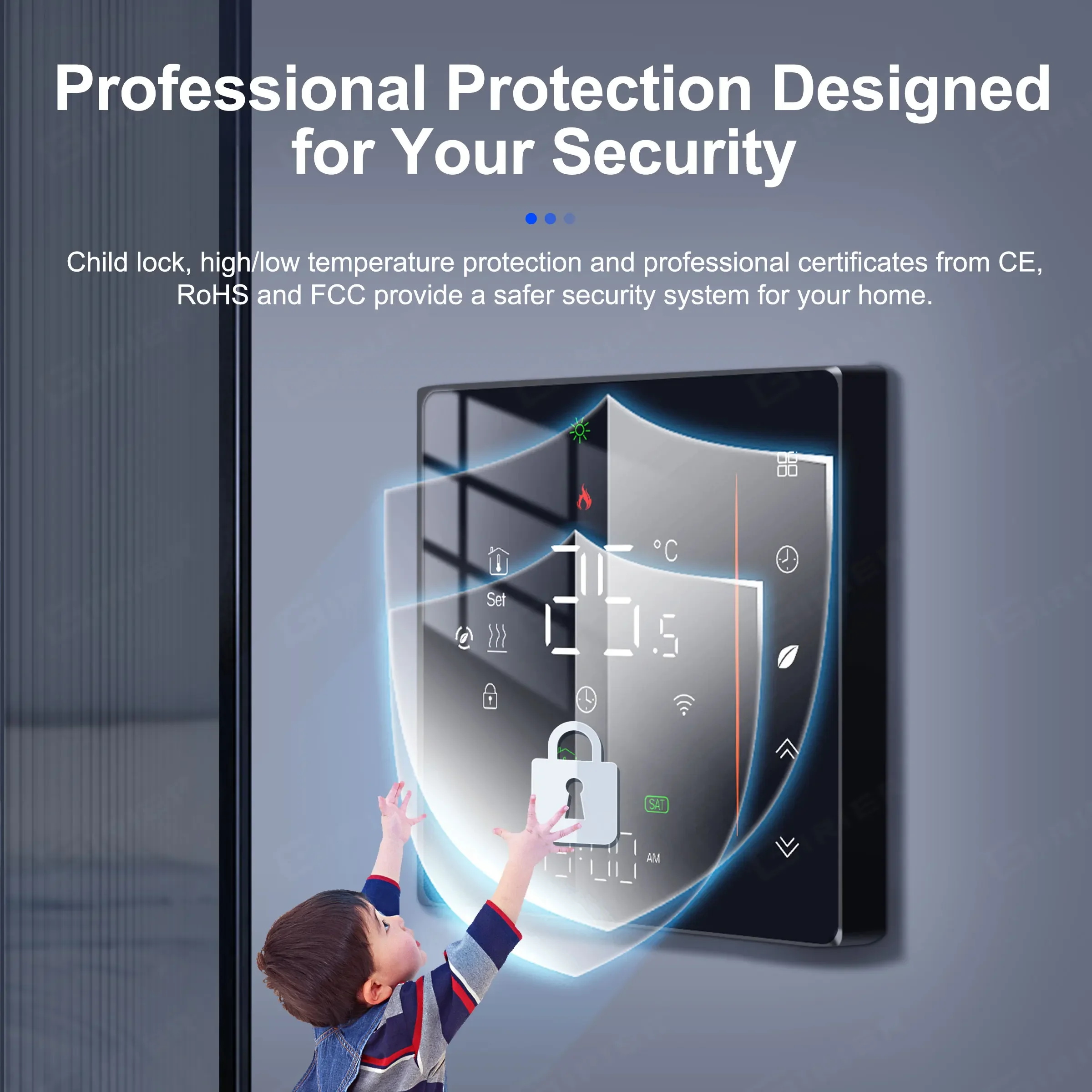 GIRIER Tuya Termostato Intelligente WiFi Regolatore di Temperatura Programmabile per Caldaia Acqua/Gas/Riscaldamento Elettrico a Pavimento Supporta Alexa