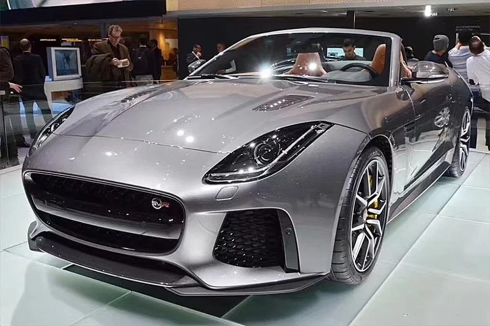 SVR Style Carbon Fiber Lip Three Piece Body Kit for Jaguar F-TYPE Front Bumper Modification Used Condition 6