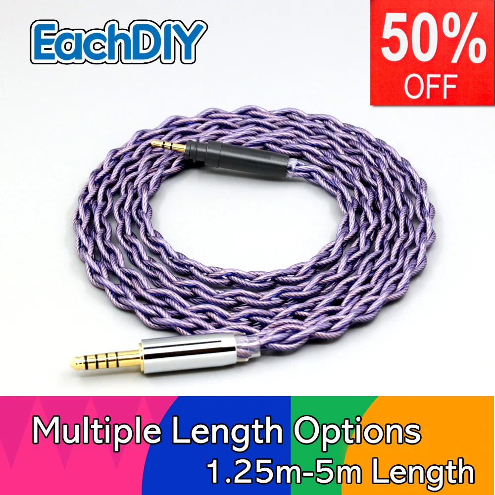 

Type2 1.8mm 140 cores litz 7N OCC Cable For Shure SRH440A SRH840A Headphone Earphone headphone LN008472