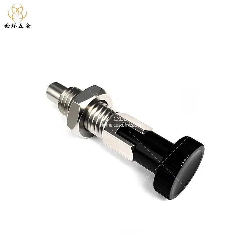 304 Stainless Steel Knob Plunger Coarse Tooth Self Locking Indexing Pin Spring Stop Latch Sub Positioning Column