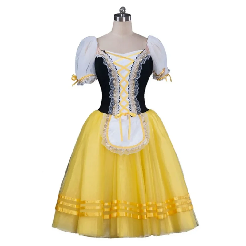 Giselle-vestido longo de bailarina para mulheres, vermelho, fantasia de palco, tutu dançando, vestidos de bailarina, dançando