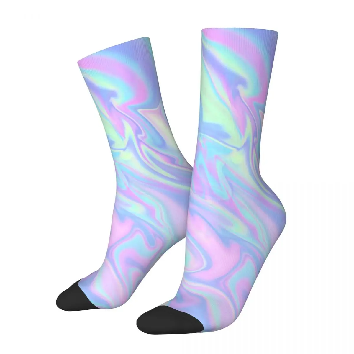 Liquid Print Socks Spring Abstract Marble Stockings Kawaii Women Men Quality Socks Graphic Outdoor Anti Slip Socks