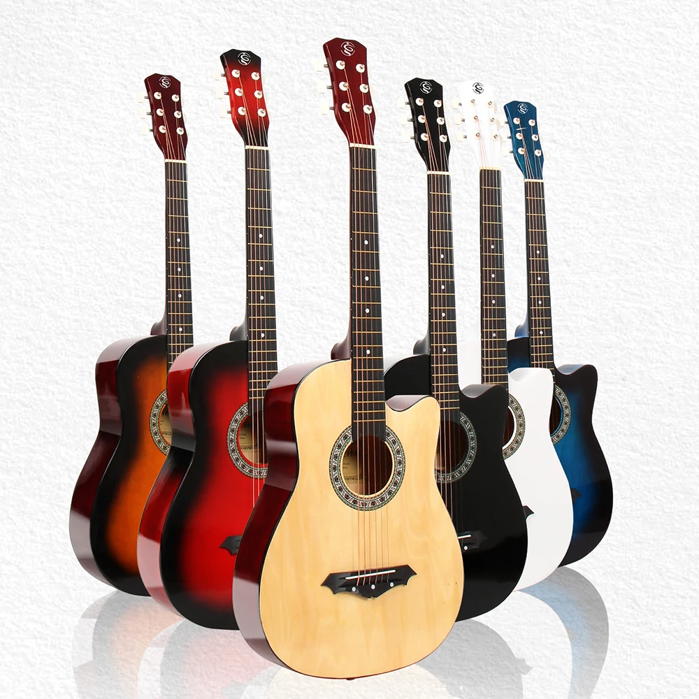 

Wholesale Musical Instrument Y-38C Guitar 38 Inch Basswood Plastic Acoustic Guitar