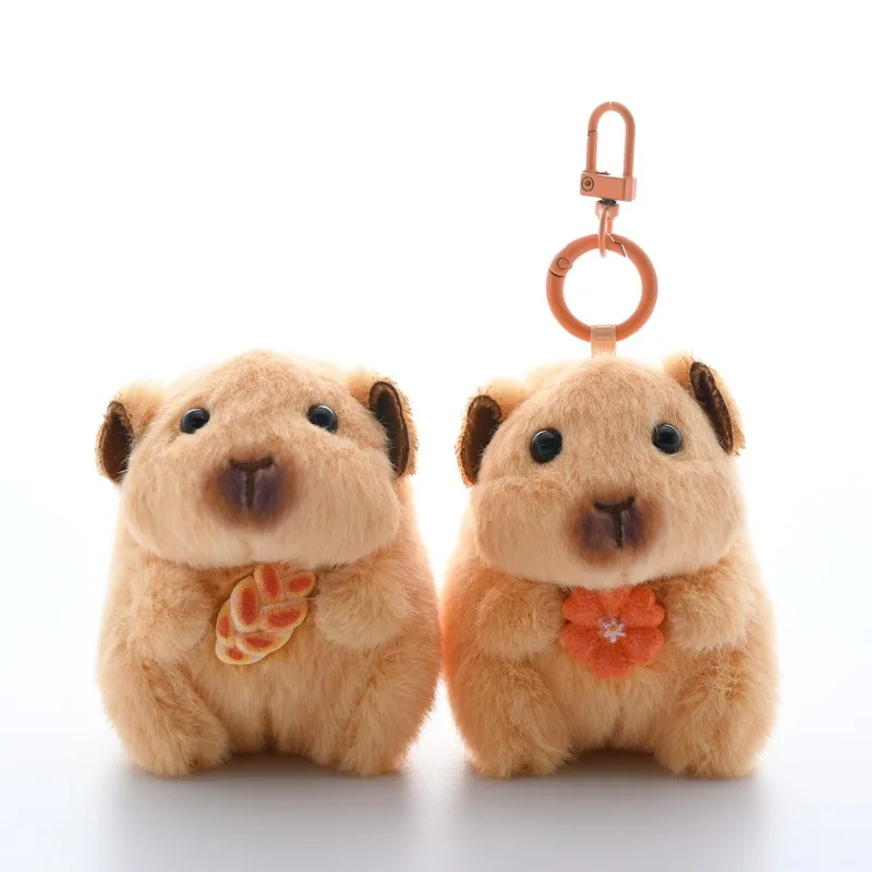 Criativo dos desenhos animados hamster porco holandês família chaveiro de pelúcia bonito e macio pingente de pelúcia mochila decoração pingente de pelúcia bonito presente