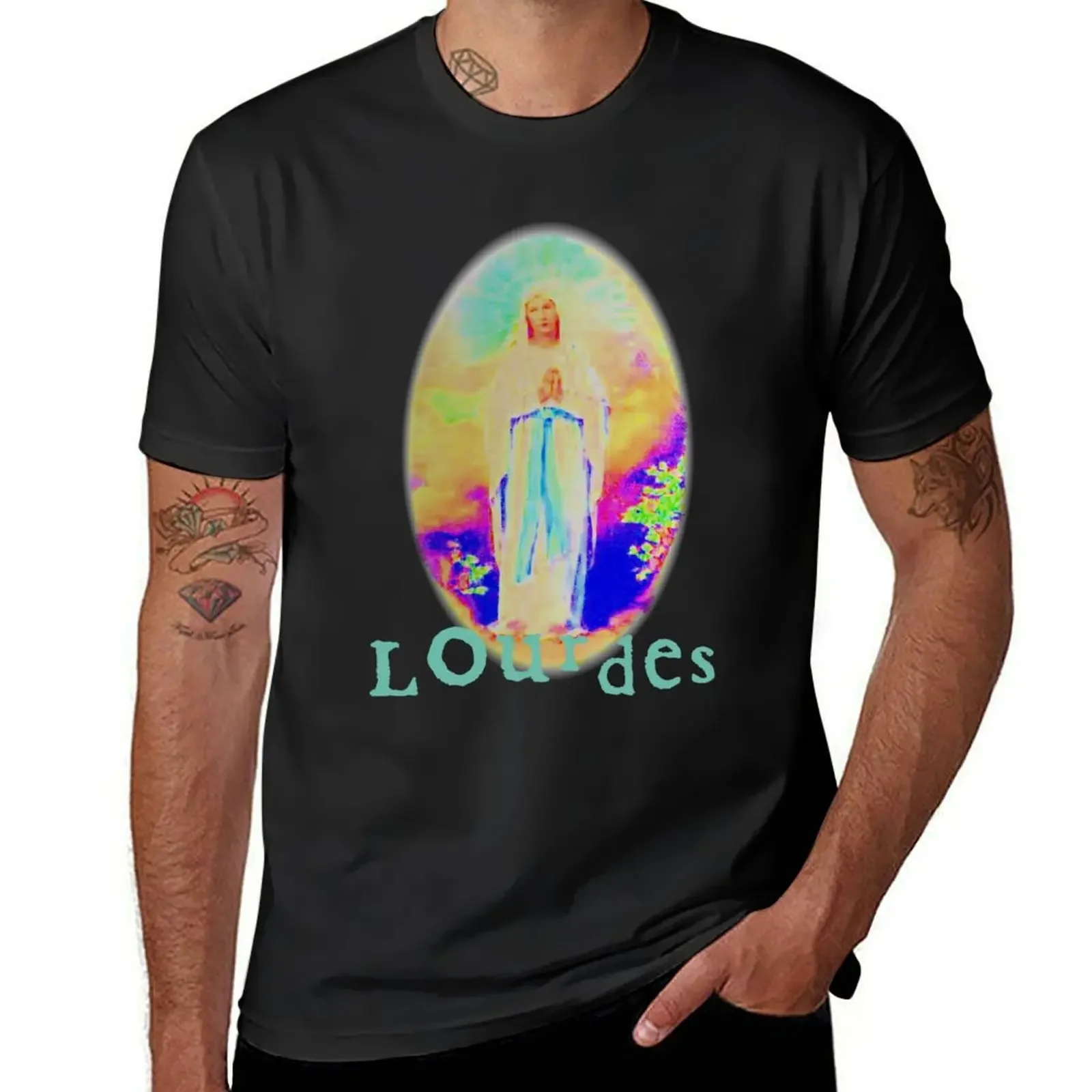 Our Lady of Lourdes Virgin Mary St Bernadette France Catholic T-Shirt Aesthetic clothing anime clothes mens vintage t shirts