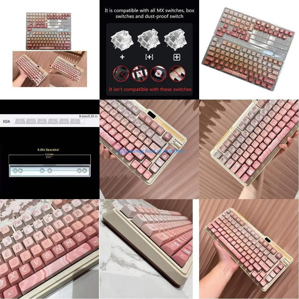 

H9EB XDA Профиль Цвет Клавиц Клавиц PBT, подсознанный для механической клавиатуры 120 шт.