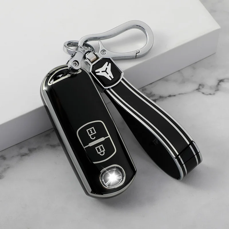 For MAZDA 2 3 5 6 CX-3 CX-5 CX-7 CX-9 TPU Car Key Cover Remote Fob Case Sleeve 2 3 4 Buttons 2013 2015 2016 2017 2018 2019