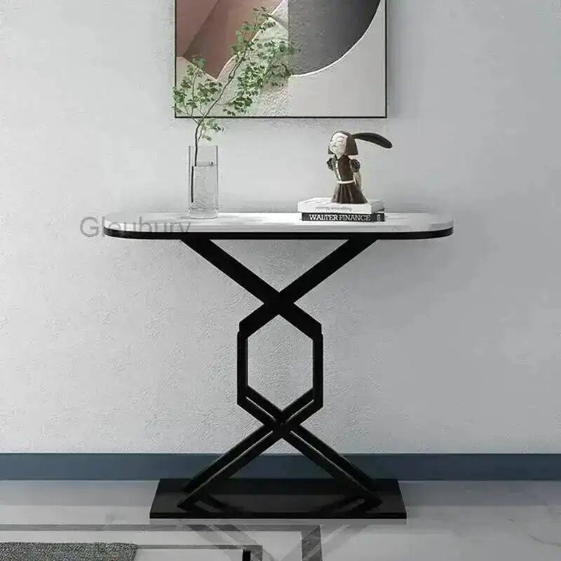 Mesa de estilo portátil, diseño elegante, mesa esquinera de lujo de calidad para pasillo, mesa esquinera minimalista única, muebles para el hogar