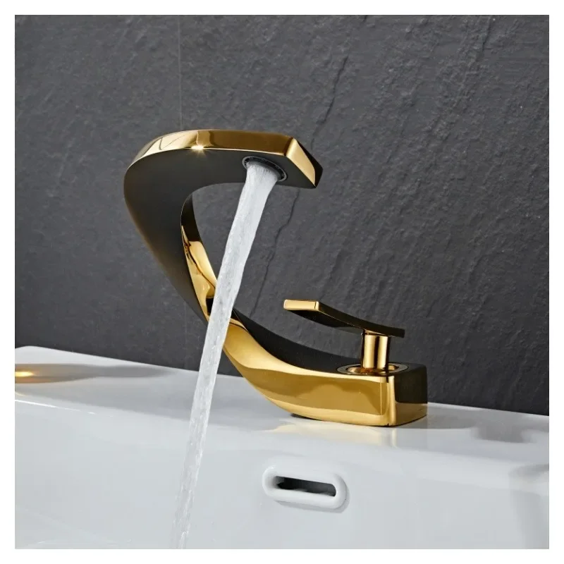 

Deluxe Black Gold Single Handle Bathroom Basin Faucet