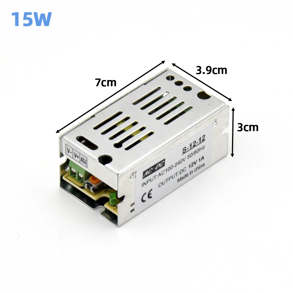 15W 24W 60W 120W Switching Power Supply Light Transformer AC110V 220V To DC 12V 24V Power Supply Source For Led Strip CCTV