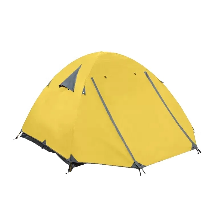 1.26KG Double Layer Ultralight Tent 2 Person Waterproof Aluminum Pole 4 Season Camping Tents for