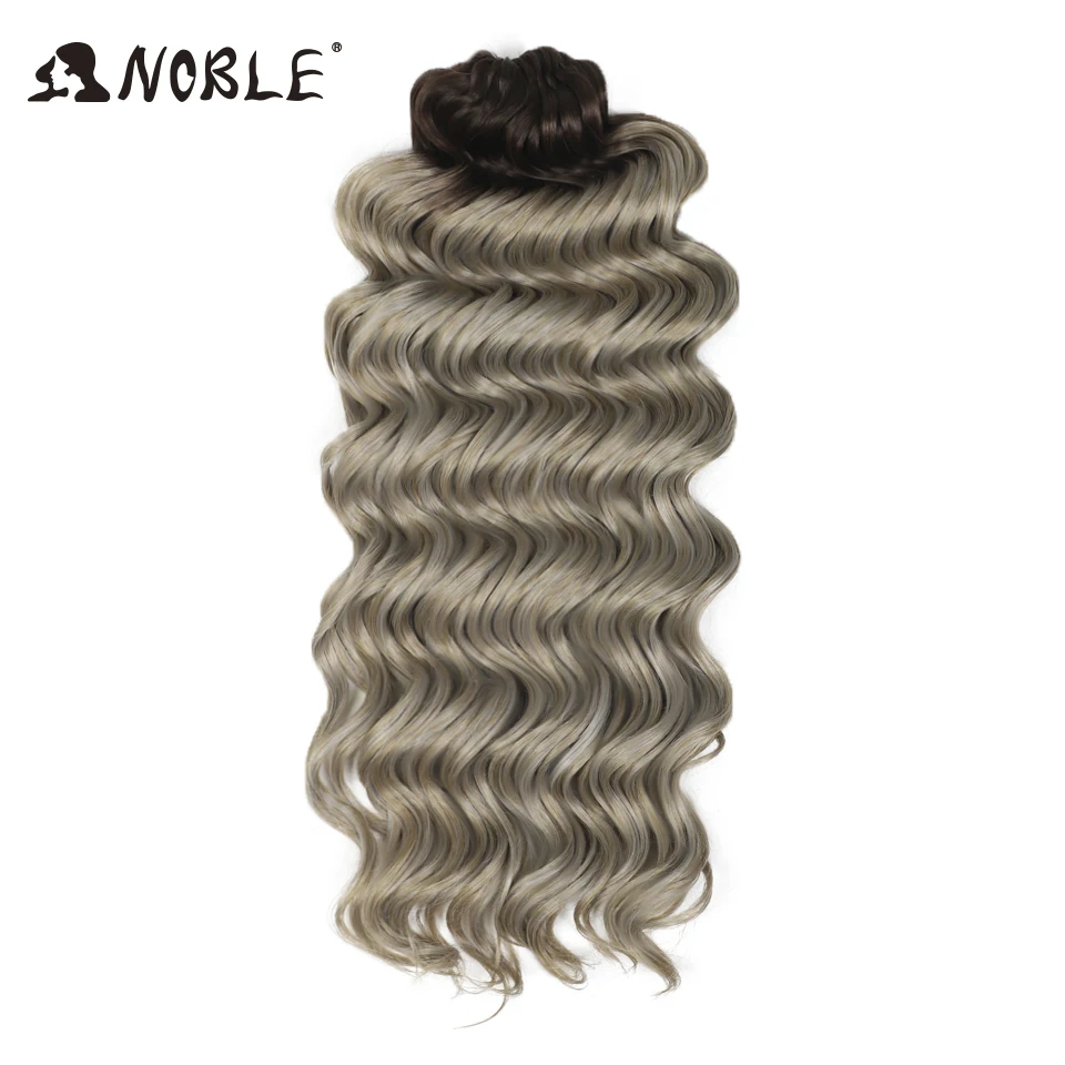 Noble Hair Twist Crochet Lockiges Haar 16“ Regenbogenfarben Tiefe Welle Flechthaar Ombre Blond Wasserwellen Flechthaarverlängerungen – Detail 35