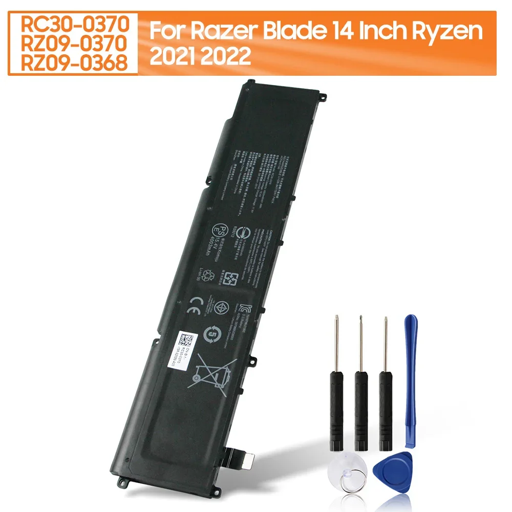 Replacement Battery RC30-0370 RZ09-0370 RZ09-0368 For Razer Blade 14 inch Ryzen 2021 2022 Battery 6400mAh