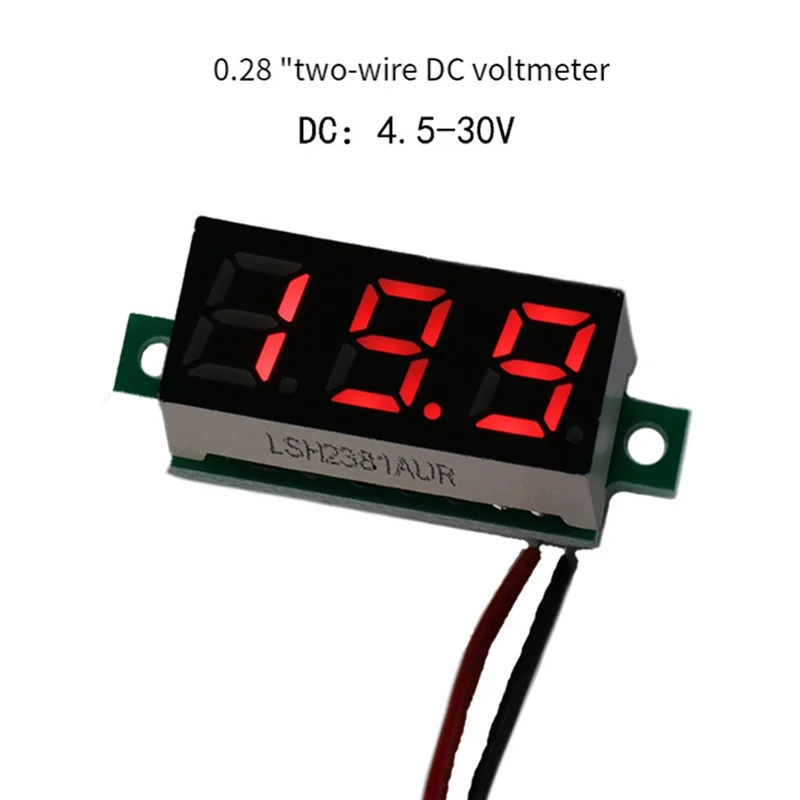 AT51-Two-Wire DC Voltímetro DC4.5V-30.0V Display Digital Voltímetro LED Voltímetro Digital