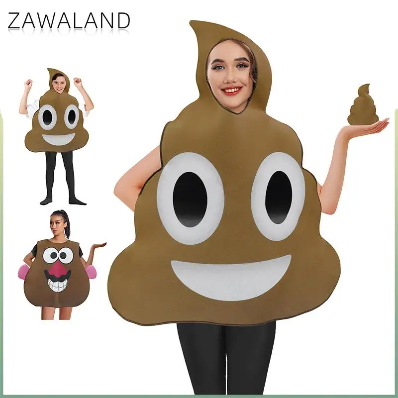 Zawaland Halloween Carnival Suit Adult Kid Happy Poop Costume Sponge Stool Funny Party Outfit Boy Girl Performance Show Clothes